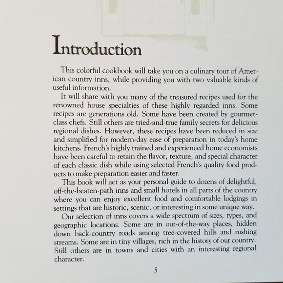 Vintage America's Country Inn Cookbook R T French Company First Printing - Picture 6 of 15